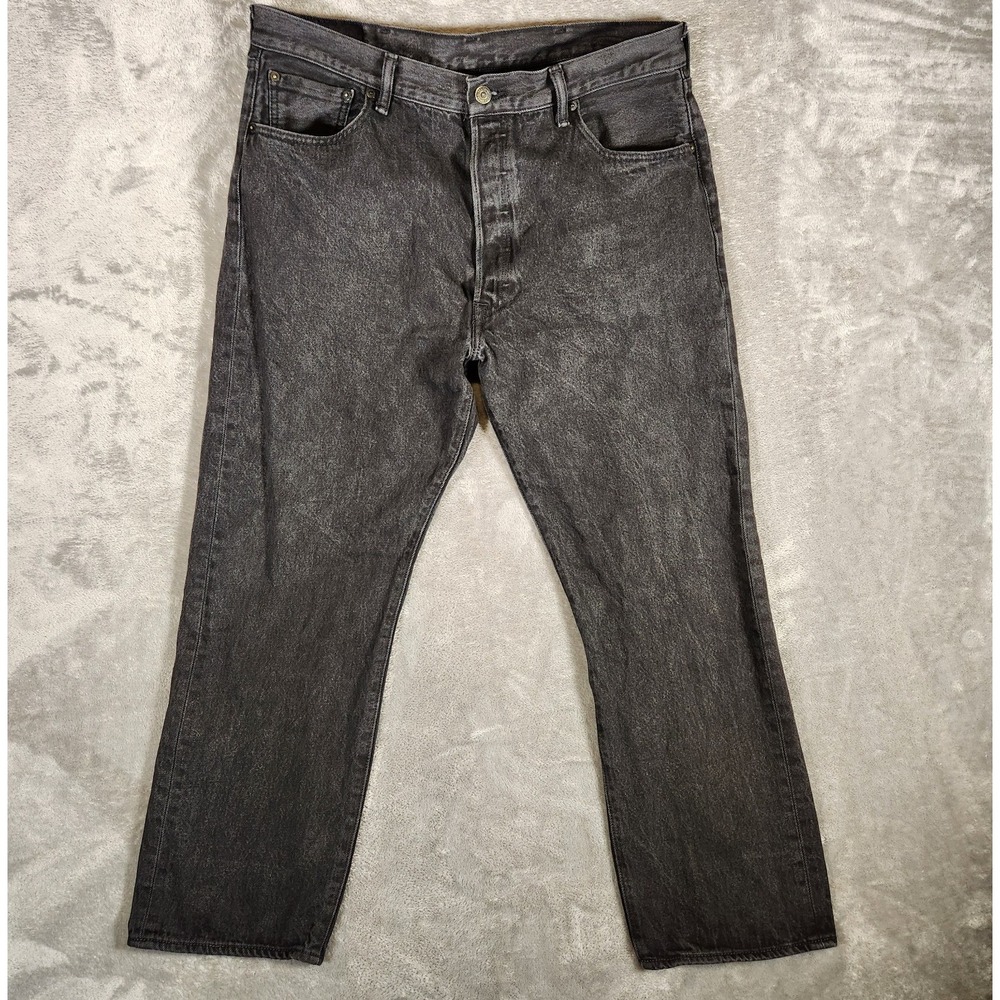 Levi's 501XX‎ Jeans Men's 36X28 (Tag 38X30) Black Straight Baggie Button Fly